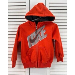 Nike size 24M orange zip up hoodie